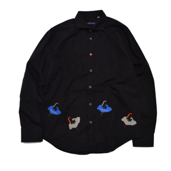 【STARLEONE TOKYO】 LIGHTNING  BLUE×RED  LONG SHIRT【BLUE】