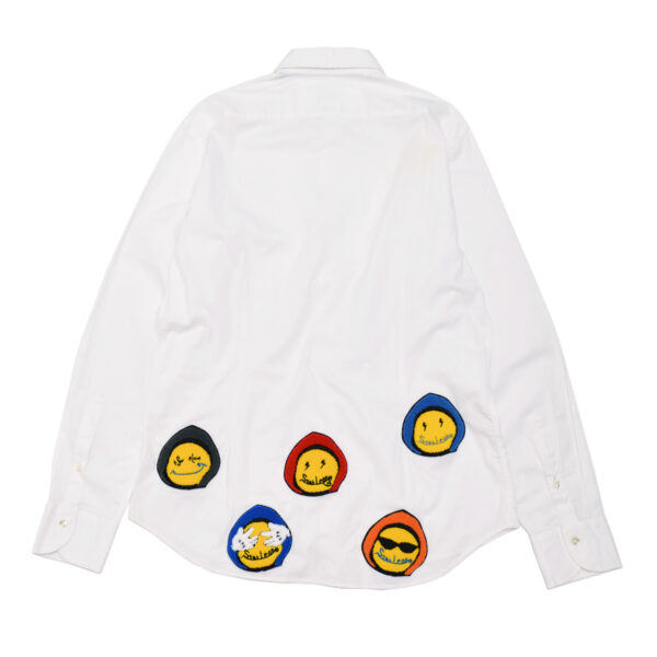 【STARLEONE TOKYO】 LOT SMILE PATCH LONG SHIRT【WHITE】