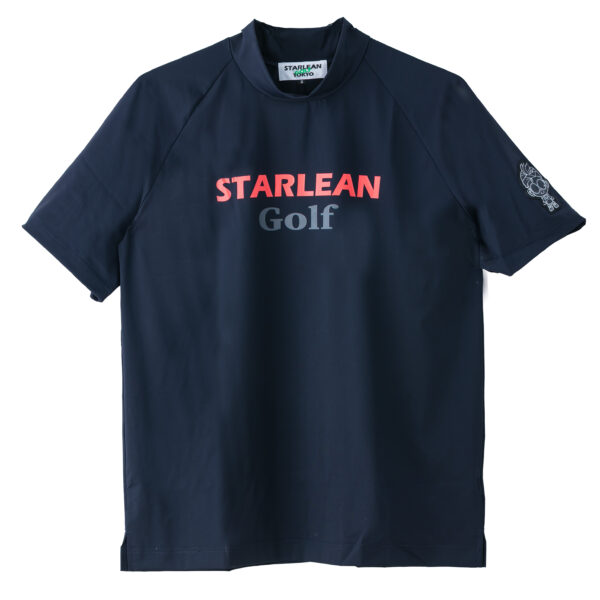 【STARLEAN TOKYO GOLF】MOCK NECK T-SHIRT【NAVY】